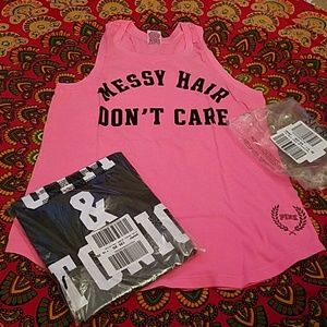 2 xs VS PINK gym workout exercise tank tops